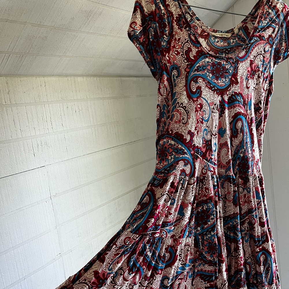 Soft Surroundings Colorful Paisley midi Dress